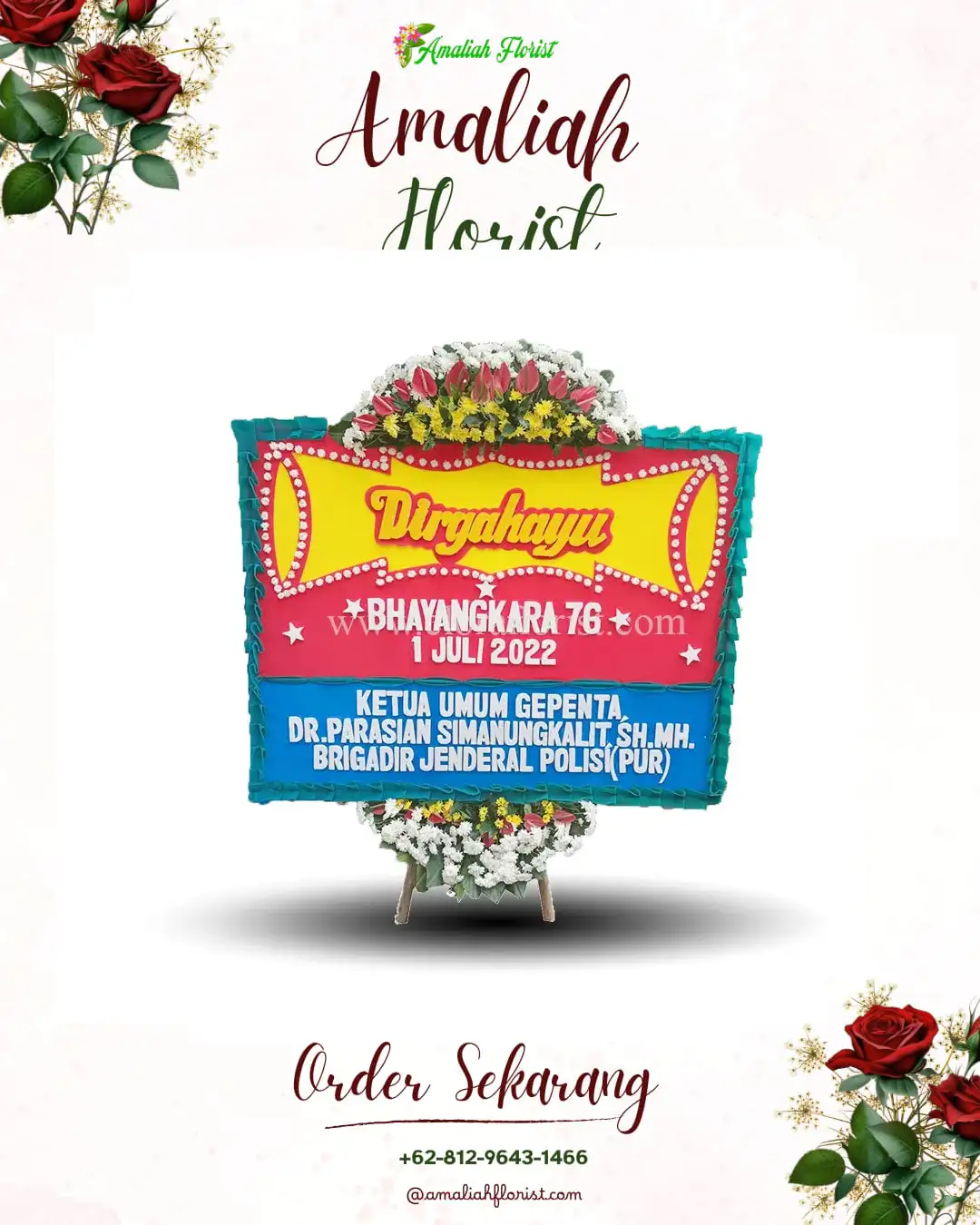 Papan Bunga HUT Ulang Tahun Druju